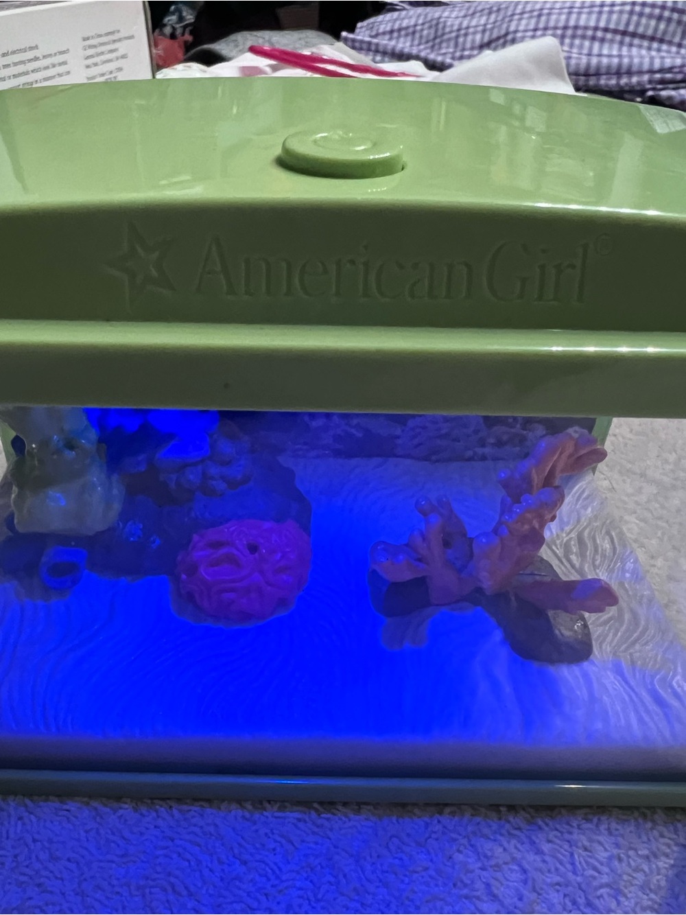 American Girl Pet Boutique Light Up Aquarium Fish Tank Reef Display Works